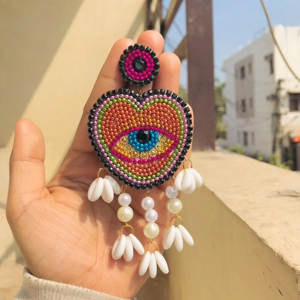 Evil Eye Heart - Web Orange