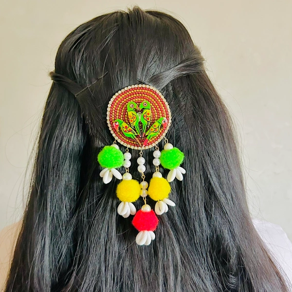 Love Birds Hair Pin - Green