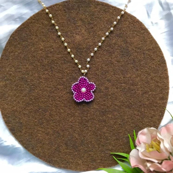 Mini Flower Pendant  - Pink