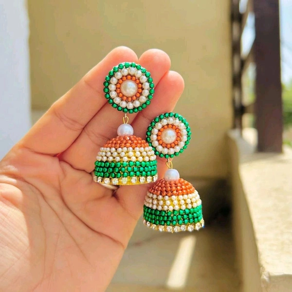 Tricolour Circle Jhumka