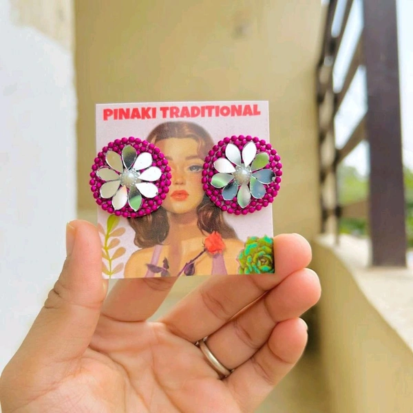 Mini Mirror Flower  - pink