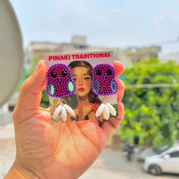 Owl Studs - Purple