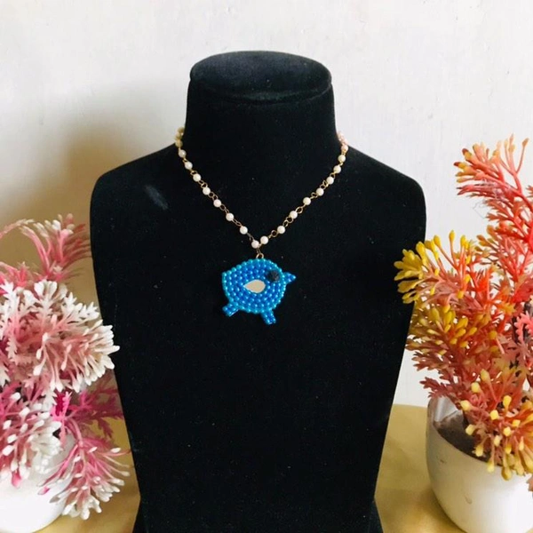 Mini Bird Pendant  - Blue
