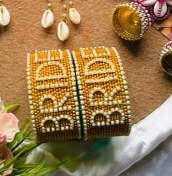 Bride To Be Kada  - Gold, Pair, 2.6