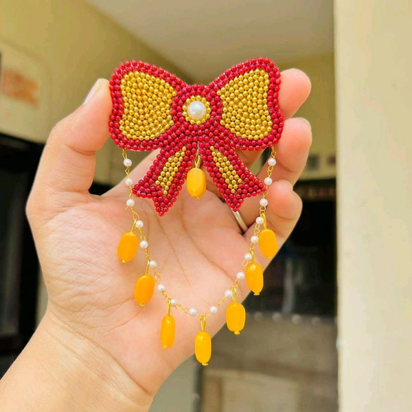 Bow Hair Pin - Red