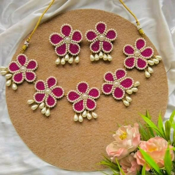 Floral Set  - dark pink