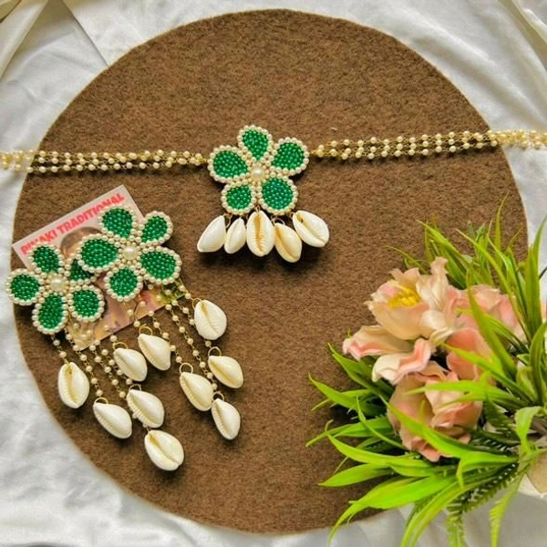 Phool Set  - dark green