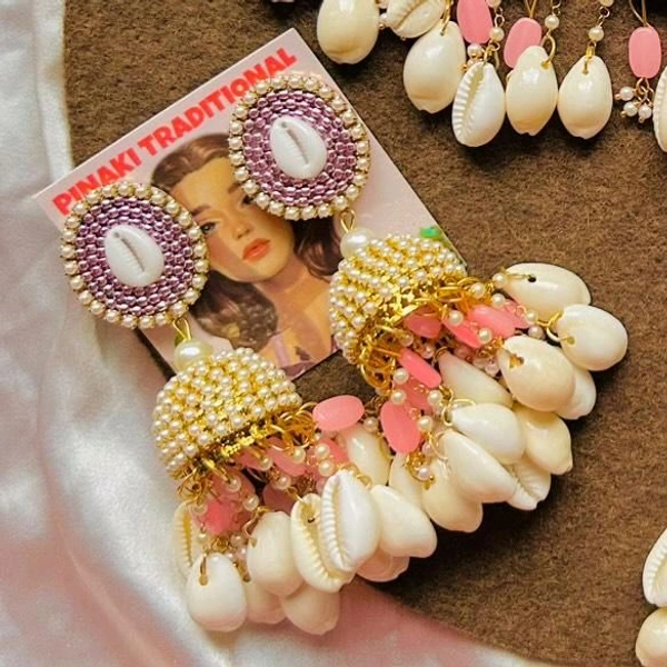 Prem Jhumka - Light pink