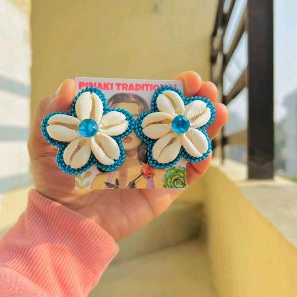 Mini Shell Flower  - Blue