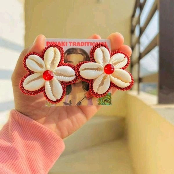 Mini Shell Flower  - Red