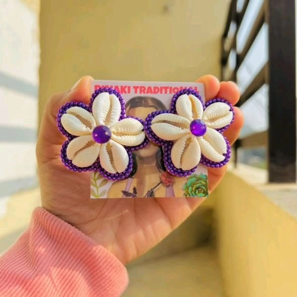 Mini Shell Flower  - Purple
