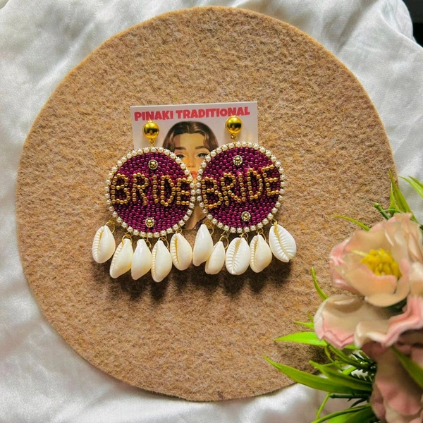 Bride Studs - dark pink, Studs