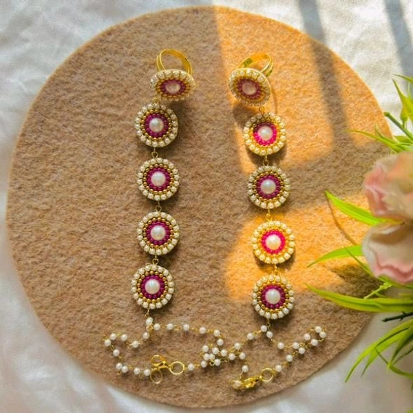 Maanika Hathphool  - pink n gold, Pair