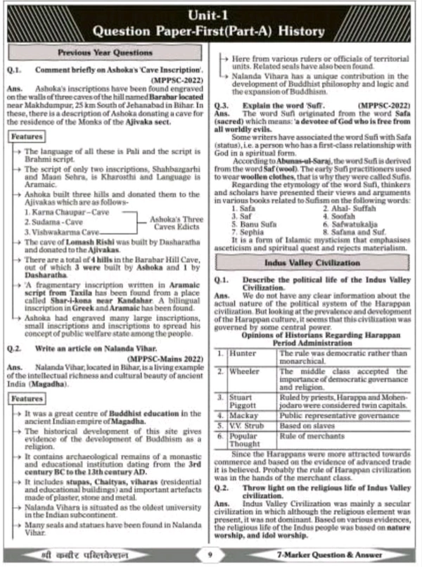SHREE KABIR PUBLICATION  Sanjay Dangi 
7 Marker Book for MPPSC Mains Exam, Based on New Syllabus, Compilation of Answers from Paper 1 to 3, by Sanjay Dangi & Babulal Dangi, Shree Kabir Publication
First Edition Edition - 22 September 2024