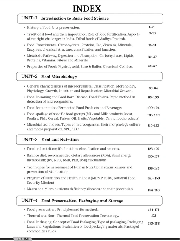 Brahmi Publication  MPPSC Food Safety Officer Book 2025 (English medium),Unit 1 to 10 |MPPSC FSO