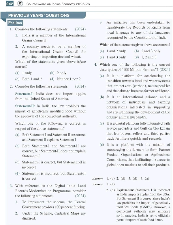 Ramesh Singh  RAMESH SINGH
Indian Economy Courseware (English) by Ramesh Singh | 17th Edition | UPSC CSE 2025-26 | Civil Services Exam – Prelims & Mains | 250+ Solved Online Prelims PYQs (2011–2024), 80+ Online Mains PYQs (2013–2024) | Updated Economic Survey, Union Budget, Govt Schemes | 45+ Author Videos
