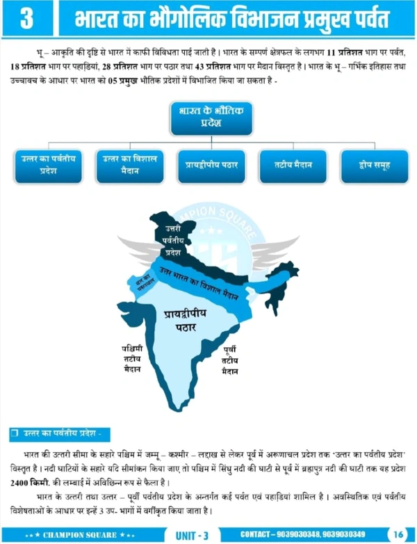 Champion Squre Coaching MPPSC Pre Unit-3 | Bharat ka Bhugol | рднрд╛рд░рдд рдХрд╛ рднреВрдЧреЛрд▓ | Complete Book for MPPSC Prelims | Champion Square Books | Nitya Publication (Mppsc State Services Preliminary Examination)