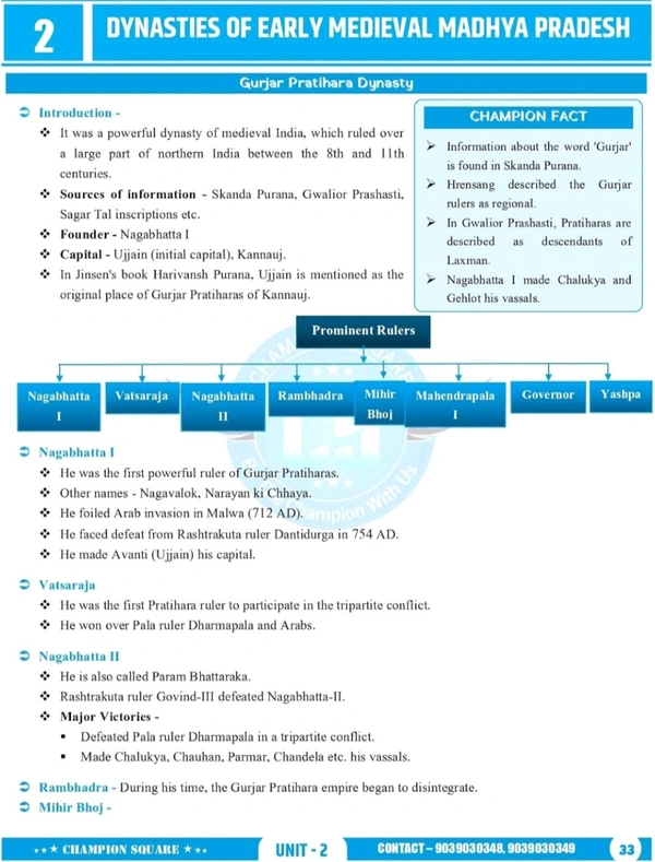 Champion Squre Coaching MPPSC Prelims 2026 Unit-2 Book | History, Culture & Literature of Madhya Pradesh | English Medium | Including Objective Questions | Champion Square & ... State Services Preliminary Examination)