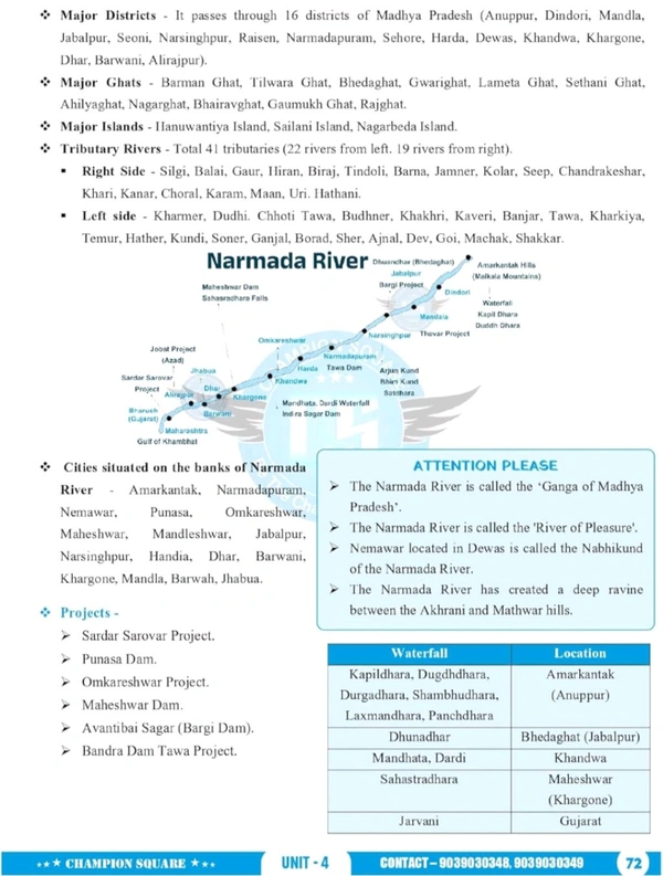Champion Squre Coaching MPPSC Prelims Unit-4 Geography of Madhya Pradesh | Maps, Rivers, Climate, Soil, Minerals & Resources | With Objective Questions | English Medium