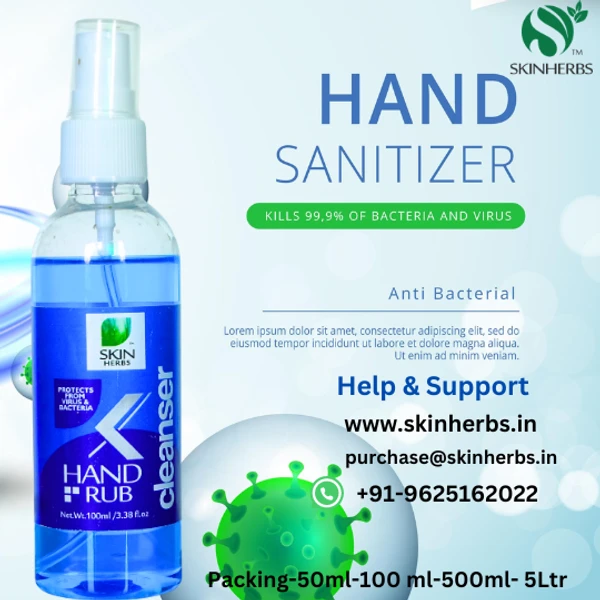  Alcohol Based Hand Sanitizer Germs Killer  (Hand Cleanser Gel)  - 50ml