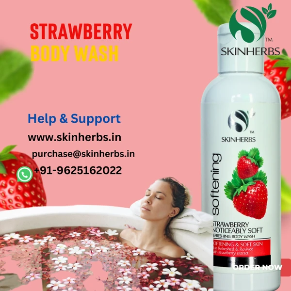 SKINHERBS SKIN HERBS STRAWBERRY BODY WASH - 100ml