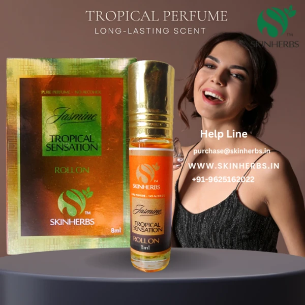 Skin Herbs Roll On Tropical Perfume Jasmine - 2ml