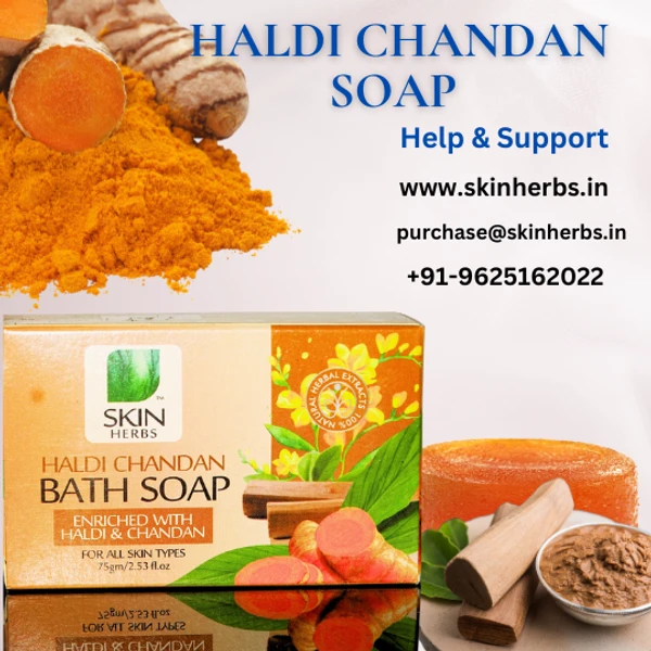 SKIN HERBS HALDI CHANDAN BATH SOAP - 75gm