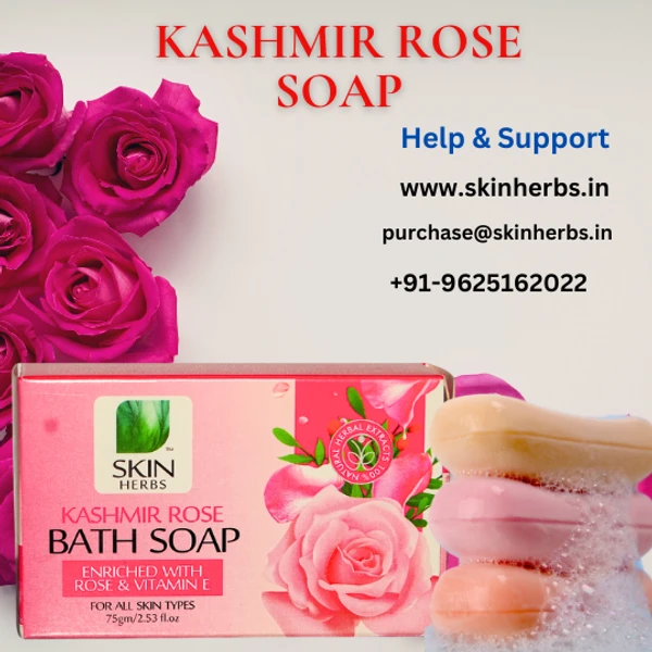 SKINHERBS SKIN HERBS KASHMIR ROSE BATH SOAP - 75gm