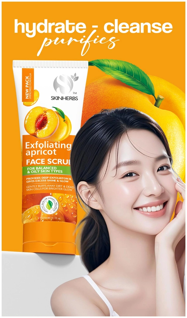 Skinherbs Exfoliating Apricot Face Scrub - 50ml
