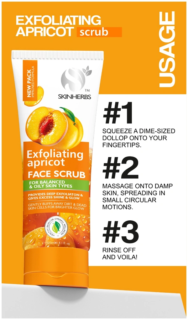 Skinherbs Exfoliating Apricot Face Scrub - 50ml