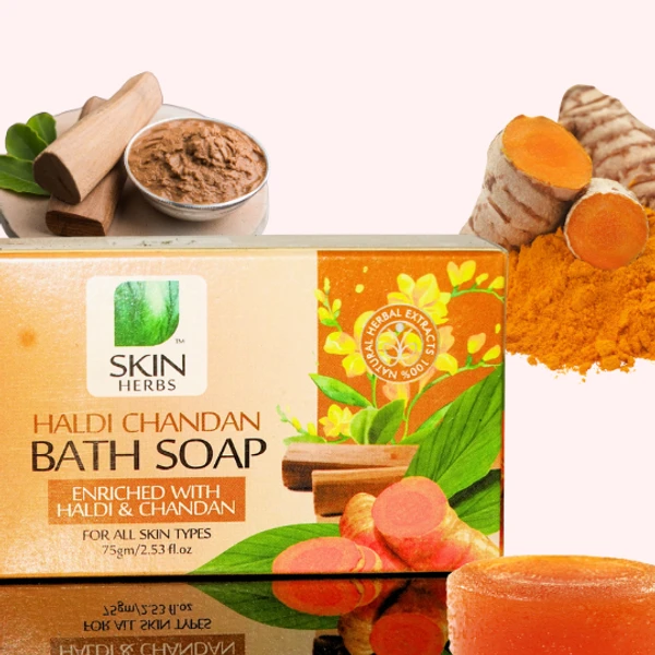 SKIN HERBS HALDI CHANDAN BATH SOAP - 75gm