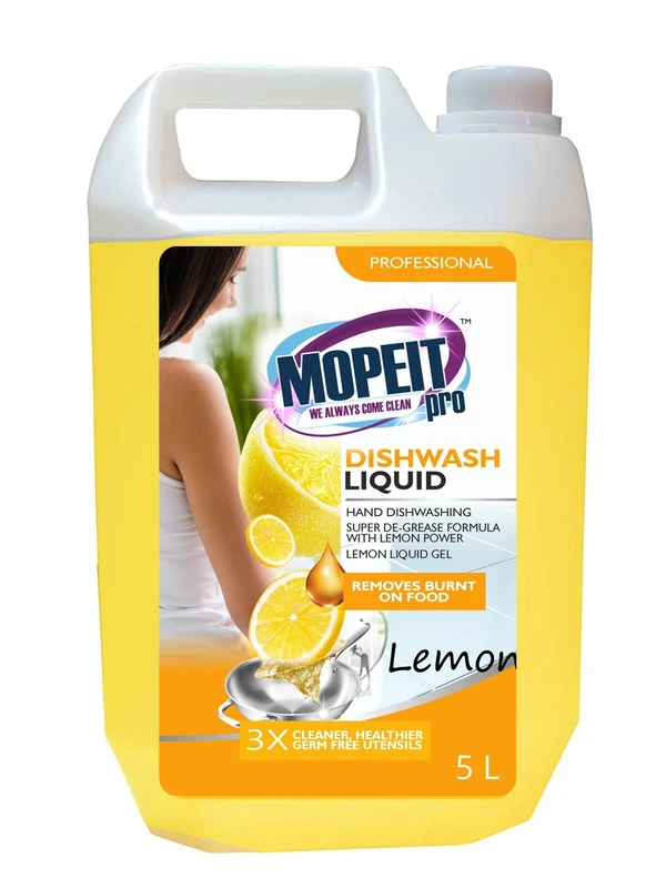 MOPEITPRO Mopeit pro Lemon Dishwash Liquid 5Ltr - Web Orange, 5.5, 5 Ltr