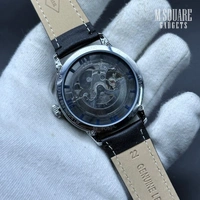 Fossil Townsman ME3200 Elegant | Stainless Steel Body With Premium Leather Belt | Golden Dial With Transparent Front & Back | Pendulum Rotate Charging - Fully Automatic Self-Wind Machine | Chinese Movement | MSquare Gadgets | Luxury Brand