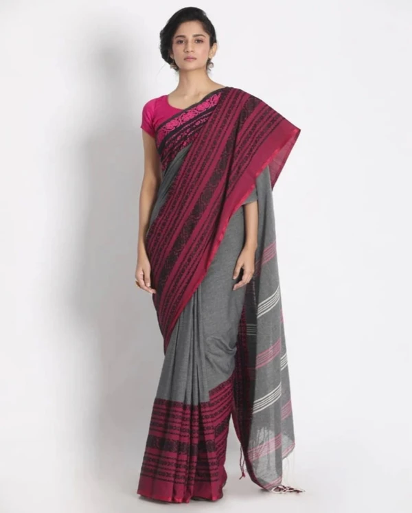 Handloom Begampuri Work Cotton Saree