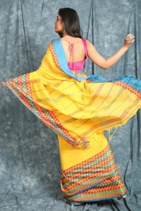 Handloom Begampuri Work Cotton Saree
