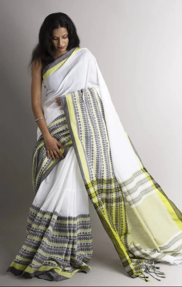 Handloom Begampuri Work Cotton Saree