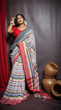 Dhanekhali Handloom Woven Cotton Saree