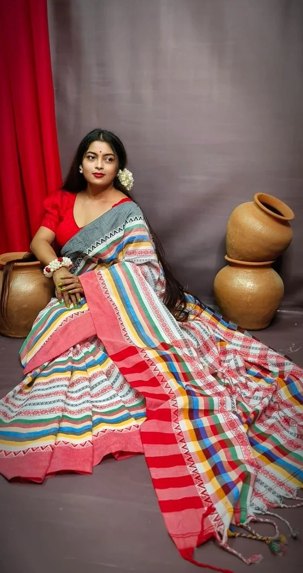 Dhanekhali Handloom Woven Cotton Saree