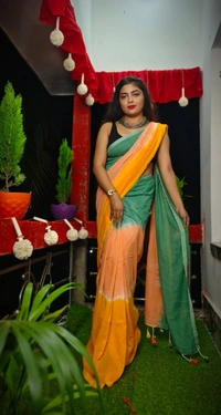Handloom Mul Cotton 3D Soft Saree