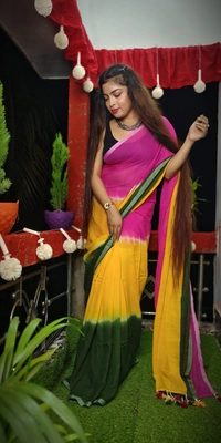 Handloom Mul Cotton 3D Soft Saree