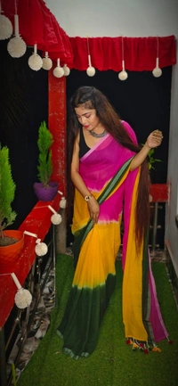 Handloom Mul Cotton 3D Soft Saree
