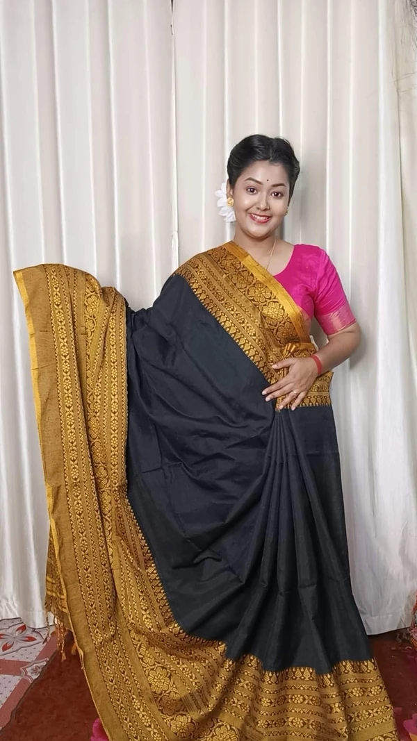 Handloom Begampuri Work Cotton Saree