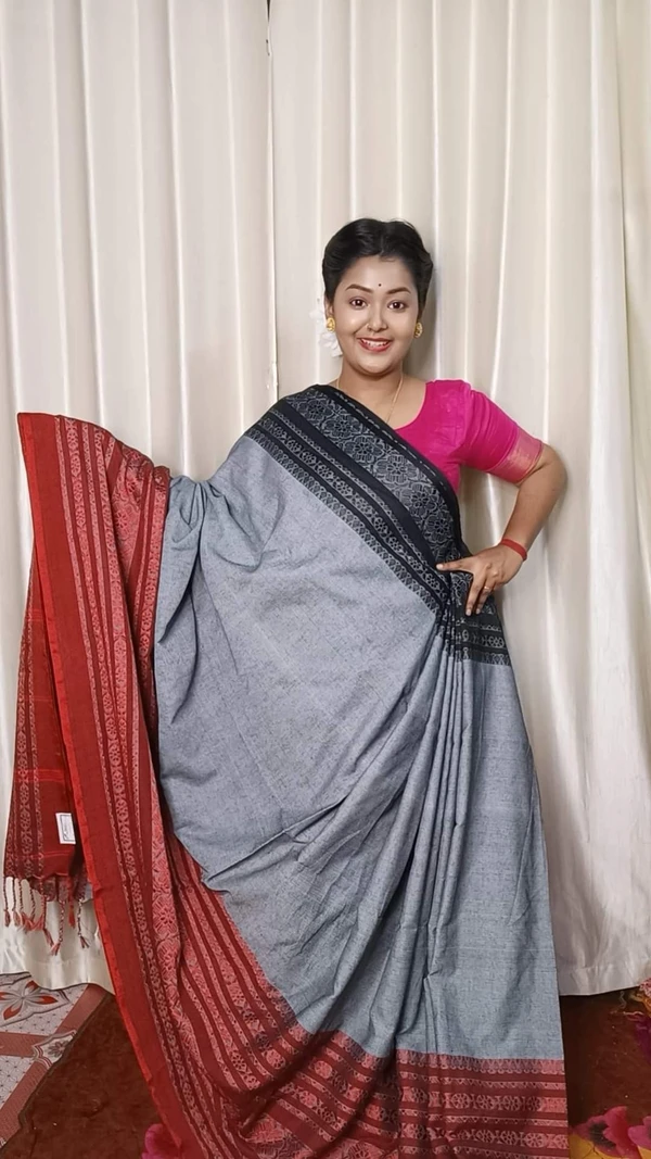 Handloom Begampuri Work Cotton Saree