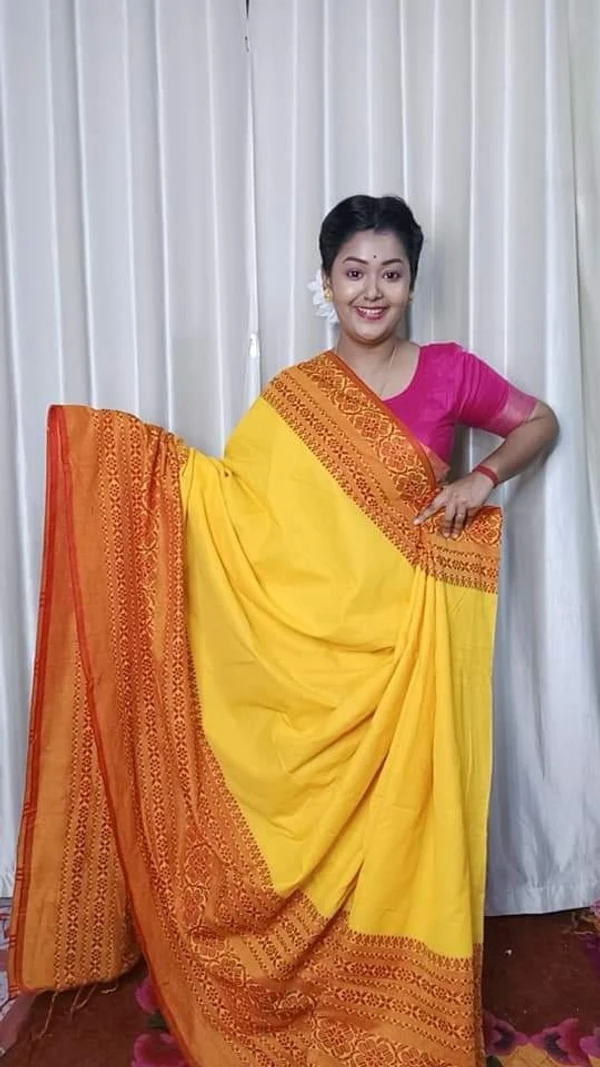 Handloom Begampuri Work Cotton Saree