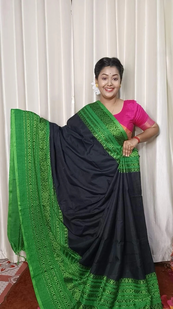 Handloom Begampuri Work Cotton Saree