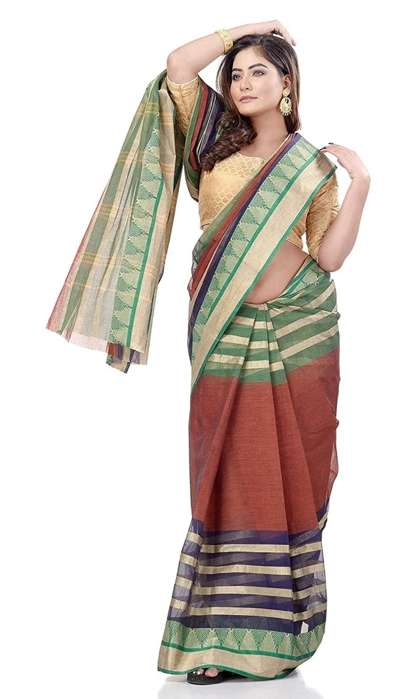 Handloom Cotton Bengali Tant Saree