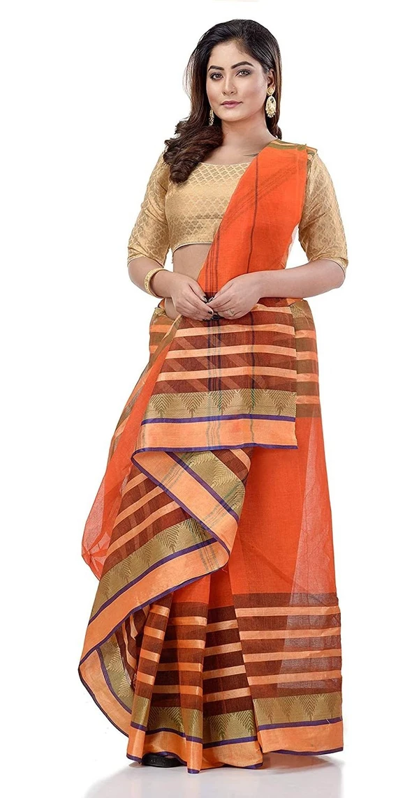 Handloom Cotton Bengali Tant Saree