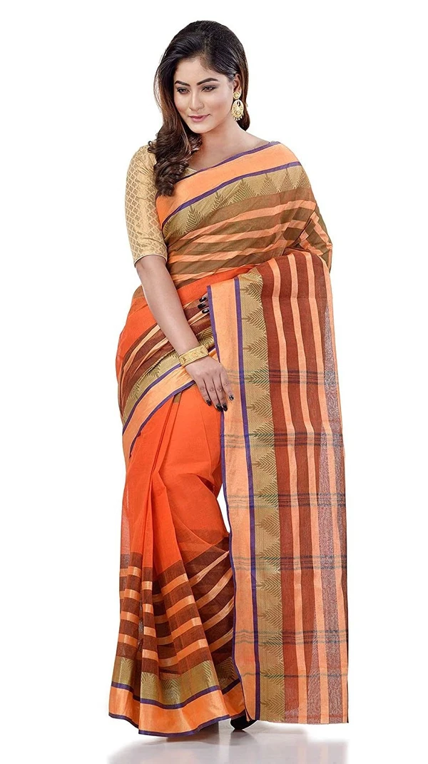 Handloom Cotton Bengali Tant Saree