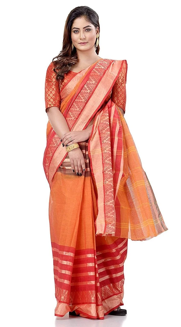 Handloom Cotton Bengali Tant Saree