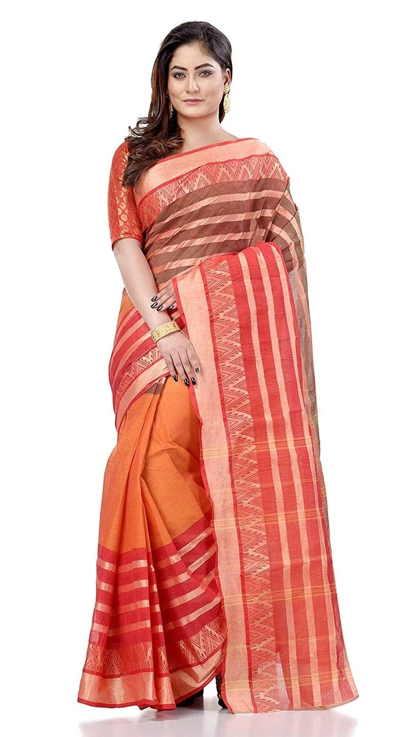 Handloom Cotton Bengali Tant Saree